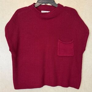 Zenana Outfitters Burgundy Crew Neck Sweater